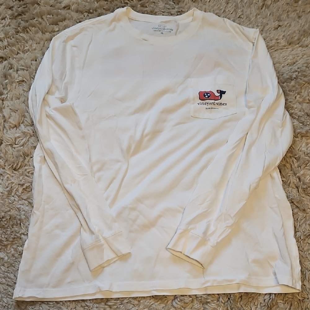 Vineyard Vines Men's Classic White Long Sleeve Tee